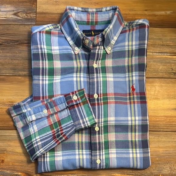 Ralph Lauren plaid button down size small - Picture 2 of 5